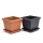 1 Blumenkbel Blumentopf + Untersetzer anthrazit 24 x 24 cm Bild 4