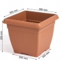 1 Blumenkbel Blumentopf + Untersetzer braun 30 x 30 cm Bild 1