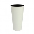 Edle Blumenvase Blumentopf  matt weiss Kunststoff h-570 m Bild 1