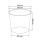 Edle Blumenvase Blumentopf  matt weiss Kunststoff h-570 m Bild 3