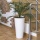 Edle Blumenvase Blumentopf  matt weiss Kunststoff h-570 m Bild 4