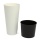 Edle Blumenvase Blumentopf  matt weiss Kunststoff h-570 m Bild 5