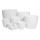 weisser 1 Liter Blumentopf  120 mm Bild 3