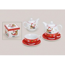 Tea for one Weihnachten Set 3-teilig Teeservice  Bild 1