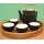 Teeservice Noir mit Tablett Kanne und 4 Tassen Bild 1