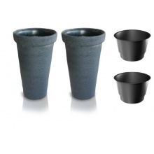 2er Set XL Flower Tower Anthrazit Bild 1
