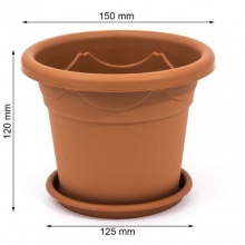 Blumentopf rund d 15 cm h 12 cm Bild 1