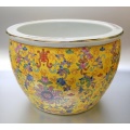 Blumentopf bertopf Porzellan 25,5cm  Gelb Bild 1