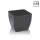 1,9 Liter Blumentopf quadratisch grau Glanz Bild 1