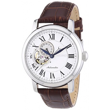 Seiko Herren-Armbanduhr XL Analog Automatik Leder SSA231K1 Bild 1