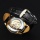 BestOfferBuy Armbanduhr Gold Wei Skelett Mechanisch Kunstleder Bild 4