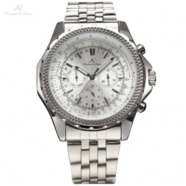 KS Automatikuhr XL Herrenuhr Weiss Automatik Mechanik Bild 1