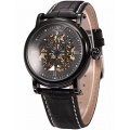 KS Herrenuhr Skelettuhr Automatik Uhr Leder Armbanduhr Bild 1