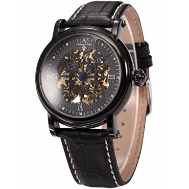 KS Herrenuhr Skelettuhr Automatik Uhr Leder Armbanduhr Bild 1