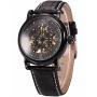 KS Herrenuhr Skelettuhr Automatik Uhr Leder Armbanduhr Bild 1
