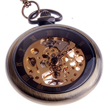 ShoppeWatch mechanische Skelett-Taschenuhr Handaufzug PW12 Bild 1