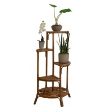 Blumentreppe aus Rattan Farbe Braun Bild 1