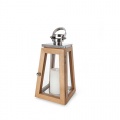 daheim.de Deko-Laterne Holz/Metall, 33cm braun Bild 1