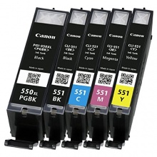 5x Original Tintenpatrone Canon PGI550 / CLI551 Canon Bild 1