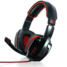 CSL 7.1 USB Gaming Headset inkl externer Soundkarte  schwarz/rot Bild 1