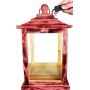 XL KLG-OFOS-ROT Holzlaterne, mit Beleuchtung 220V Bild 1