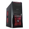 CiT Vantage Gaming Gehuse, mit 4Lfter rot rot Bild 1