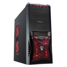 CiT Vantage Gaming Gehuse, mit 4Lfter rot rot Bild 1