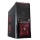 CiT Vantage Gaming Gehuse, mit 4Lfter rot rot Bild 1