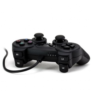 CSL USB Gamepad C180 PC Dual Joypad Controller schwarz Bild 1