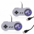 CSL 2x USB SNES Gamepad/Controller Notebook grau Bild 1