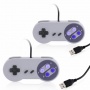 CSL 2x USB SNES Gamepad/Controller Notebook grau Bild 1