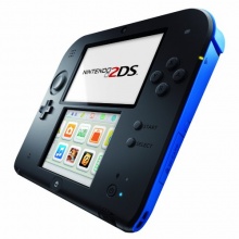 Nintendo 2DS Konsole schwarz/blau Bild 1
