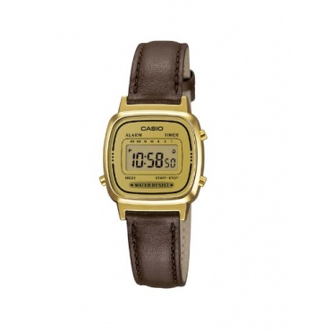 Casio Unisex Casio Collection Digital Quarz Leder LA-670WEGL-9EF Bild 1