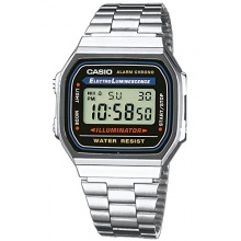 Casio Retro Unisex Uhr Alarm Chrono Digitaluhr A168WA-1WDF Bild 1