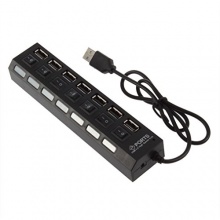Jiam Schwarz Highspeed 7 Ports USB 2.0 Hub onhe Netzteil Bild 1