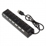 Jiam Schwarz Highspeed 7 Ports USB 2.0 Hub onhe Netzteil Bild 1
