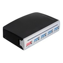 Delock 4 Port USB 3.0 Hub, 1 Port USB Strom schwarz Bild 1