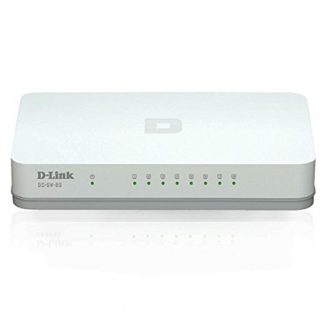 1x, 8 Port D-Link Switch Wei  Mini D-link DES-1005A Bild 1