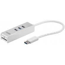 3 Port USB - HUB 3.0 mit Cardreader wei/silber Bild 1