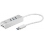 3 Port USB - HUB 3.0 mit Cardreader wei/silber Bild 1
