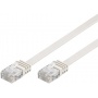Flachkabel 10m wei Ethernet LAN Patchkabel Gigabit Netzwerkkabel Bild 1