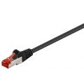 CAT 6-100 LC SSTP PIMF SCHWARZ 1m; CAT 6 Netzwerkkabel Bild 1