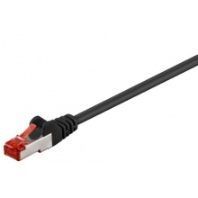 CAT 6-100 LC SSTP PIMF SCHWARZ 1m; CAT 6 Netzwerkkabel Bild 1