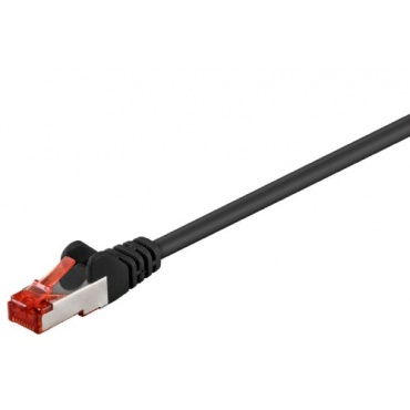 CAT 6-100 LC SSTP PIMF SCHWARZ 1m; CAT 6 Netzwerkkabel Bild 1