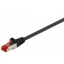 CAT 6-100 LC SSTP PIMF SCHWARZ 1m; CAT 6 Netzwerkkabel Bild 1