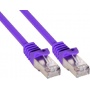 Patchkabel Cat. 5e geschirmt 2x RJ 45 Stecker 0,3m Violett Bild 1