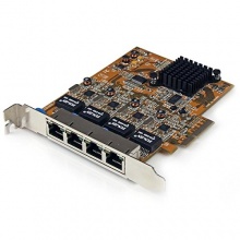 StarTech.com 4 Port Ethernet Netzwerkkarte 4x RJ45 PCI-e Bild 1