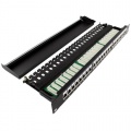 Ligawo Patchpanel Cat.6A 24-fach geschirmt schwarz Bild 1