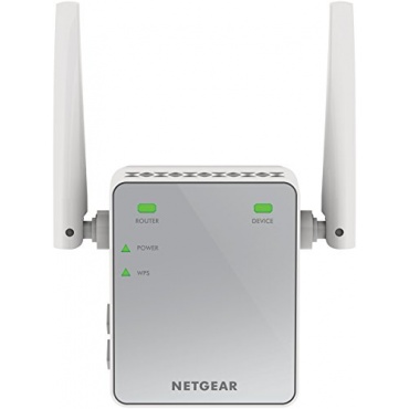 Netgear EX2700-100PES N300 WLAN Range-Extender weiß grau Bild 1