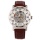 YESURPRISE Damen Mechanikuhr Leder braun wei mit Etui Bild 1